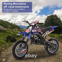 Moto tout-terrain 49Cc 2-temps à essence, mini moto tout-terrain motocross, moto de pit.