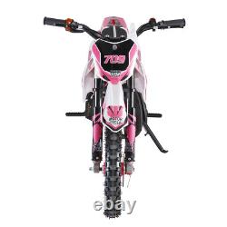 Moto tout-terrain pour enfants rose 49cc 2 temps avec bande de puissance à essence et freins à disque avant et arrière Royaume-Uni