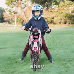 Moto tout-terrain pour enfants rose 49cc 2 temps avec bande de puissance à essence et freins à disque avant et arrière Royaume-Uni