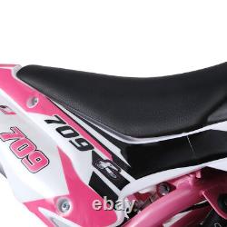 Moto tout-terrain pour enfants rose 49cc 2 temps avec bande de puissance à essence et freins à disque avant et arrière Royaume-Uni