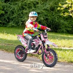 Moto tout-terrain pour enfants rose 49cc 2 temps avec bande de puissance à essence et freins à disque avant et arrière Royaume-Uni