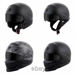 Navires Same Day Scorpion Covert Motorcycle Helmet 3 En 1 (toutes Les Couleurs)