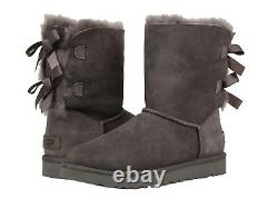 New Authentic Ugg Femmes Bailey Bow II Bottes D’hiver Chaussures Black Chestnut Blue