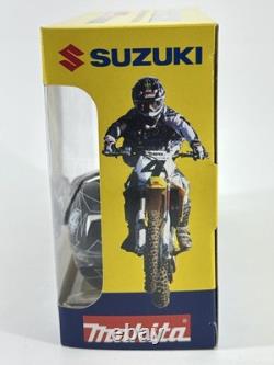NewRay Ricky Carmichael Makita Suzuki RM-Z450 112 Moto Cross et Casque 2006 AMA