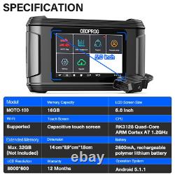 OBDPROG Moto 100 Outil de Diagnostic Tous Systèmes pour Motos Scanner OBD2 Lecteur de Codes