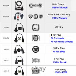 Outil de diagnostic de moto, scanner OBD2 tous systèmes, service de codage ECU, réinitialisation des témoins