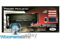 Power Acoustik Rz4-2000dspb 4 Canaux Bluetooth Moto Amplificateur Nouveau