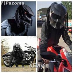 Predator Noir En Fibre De Carbone Casque De Moto Full Face Fer Guerrier Homme Casques