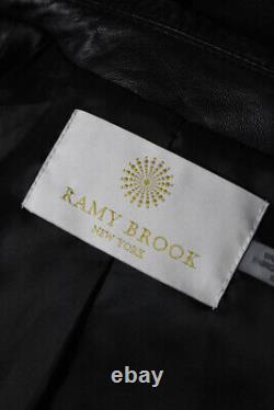 Ramy Brook Femmes En Cuir Studded Veste De Moto Noir Taille Extra Petite