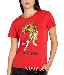 Roberto Cavalli RC T-shirt en coton à imprimé tigre logo iconique XS