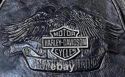 Sac à dos Harley Davidson en cuir 100 % 38 x 32 cm