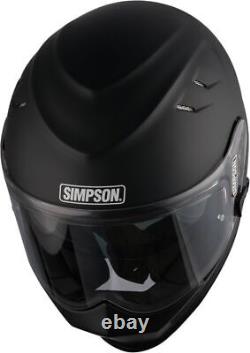 Simpson Venom Dual Visor Plein Visage Composite Moto Casque Matt Noir