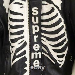 Supreme X Vanson Leather Bones Veste Taille M Noir Rare Du Japon