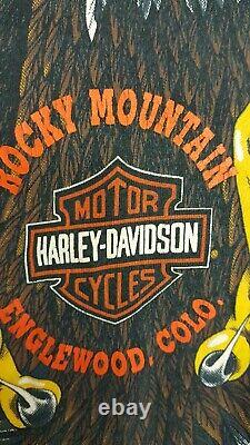 T-shirt Harley Davidson vintage pour homme taille XL des années 90 avec impression intégrale