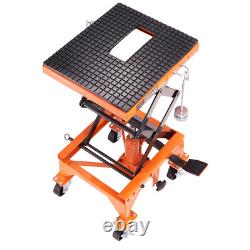 Table de levage hydraulique VEVOR pour moto 350 LBS, support de cric à ciseaux pour moto tout-terrain