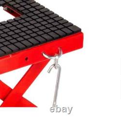 Table de levage hydraulique à ciseaux de 300 lb pour vélo et moto avec 4 roues pour ATV