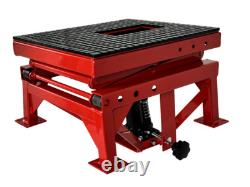 Table de levage hydraulique à ciseaux de 300 lb pour vélo et moto avec 4 roues pour ATV