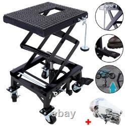Table de levage hydraulique pour moto 350 LBS, cric à ciseaux pour moto tout-terrain, outil d'atelier ATV