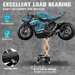 Table de levage hydraulique pour moto 350 LBS, cric à ciseaux pour moto tout-terrain, outil d'atelier ATV