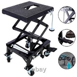 Table de levage hydraulique pour moto 350 LBS, cric à ciseaux pour moto tout-terrain, outil d'atelier ATV
