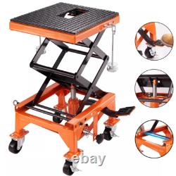 Table élévatrice hydraulique pour moto 350 LBS, support de ciseaux pour moto tout-terrain, ATV 4 roues