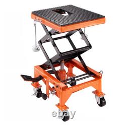 Table élévatrice hydraulique pour moto 350 LBS, support de ciseaux pour moto tout-terrain, ATV 4 roues