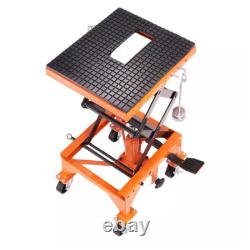 Table élévatrice hydraulique pour moto 350 LBS, support de ciseaux pour moto tout-terrain, ATV 4 roues