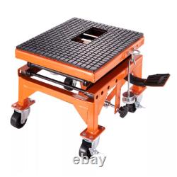 Table élévatrice hydraulique pour moto 350 LBS, support de ciseaux pour moto tout-terrain, ATV 4 roues