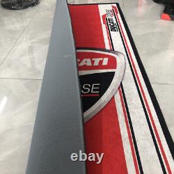 Tapis de sol antidérapant rouge pour garage Ducati pour atelier de moto, convient à la plupart des motos