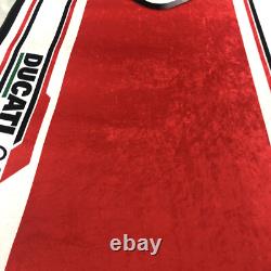 Tapis de sol antidérapant rouge pour garage Ducati pour atelier de moto, convient à la plupart des motos