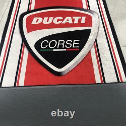 Tapis de sol antidérapant rouge pour garage Ducati pour atelier de moto, convient à la plupart des motos