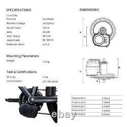 Tongsheng Tsdz2 36v 250w 48v 500w Torque Sensor MID Motor E-bike Kits De Conversion