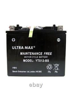 Ultramax Ttx12-bs, 12v 12ah Pour Moto, Moto, Quad Bike, Jet Ski