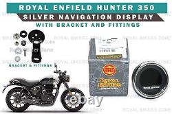 Unité d'affichage de navigation Royal Enfield Silver avec ensemble de montage. Adapté pour Hunter.