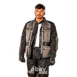 VESTE PANTALON DE COSTUME D'AVENTURE ViPER MOTO VÉLO IMPERMÉABLE TEXTILE ARMURE CE