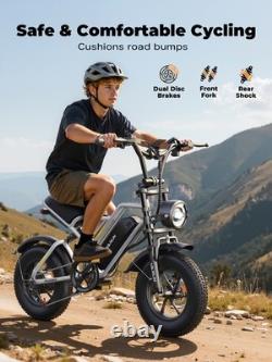 Varun Moto électrique à pneus larges de 16'' 48V 13Ah Vélo électrique pour adultes Ville