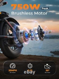 Varun Moto électrique à pneus larges de 16'' 48V 13Ah Vélo électrique pour adultes Ville