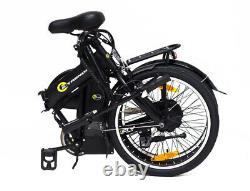 Vélo Électrique Ebike Cycle Fly Pliable Moto 250w En Acier Noir