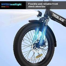 Vélo Électrique Pliable Fat Tire 20 pouces avec Assistance au Pédalage et 7 Vitesses