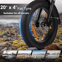 Vélo Électrique Pliable Fat Tire 20 pouces avec Assistance au Pédalage et 7 Vitesses
