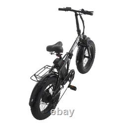Vélo Électrique Pliable Fat Tire 20 pouces avec Assistance au Pédalage et 7 Vitesses