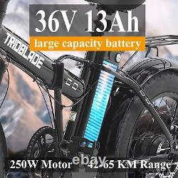 Vélo Électrique Pliant SHIMANO 20 36V 13Ah 250W Ville Ebike 25 km/h Pneus Épais