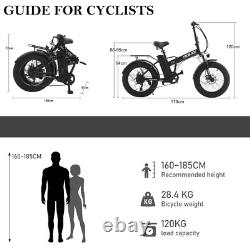 Vélo Électrique Pliant SHIMANO 20 36V 13Ah 250W Ville Ebike 25 km/h Pneus Épais