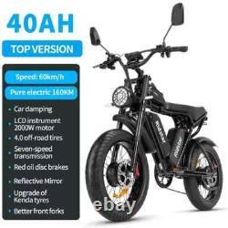Vélo Électrique Ridstar Q20 Pro à Double Moteur 52V 40AH 20 Pneus Épais Montagne eBike