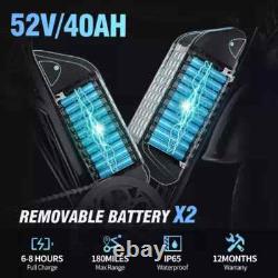 Vélo Électrique Ridstar Q20 Pro à Double Moteur 52V 40AH 20 Pneus Épais Montagne eBike