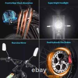 Vélo Électrique Ridstar Q20 Pro à Double Moteur 52V 40AH 20 Pneus Épais Montagne eBike