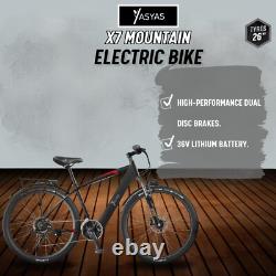 Vélo Électrique, VTT Électrique 250W Moteur 36V 10A Batterie, X7 Noir
