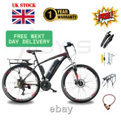 Vélo électrique E-Bike 26 pouces avec pneus, VTT moteur 250W, batterie 36V E9 Noir