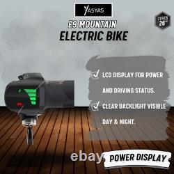 Vélo électrique E-Bike 26 pouces avec pneus, VTT moteur 250W, batterie 36V E9 Noir