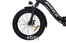 Vélo électrique pliable AVAKA BZ20PLUS 500W Moteur Batterie 15AH Roue à rayons Noir